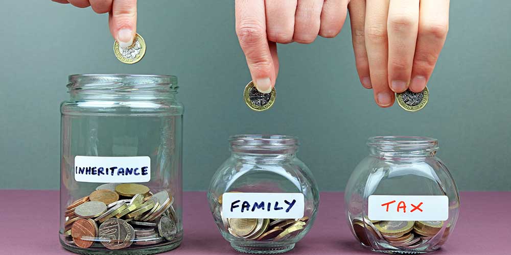 Visual example of saving money in 3 saving pots