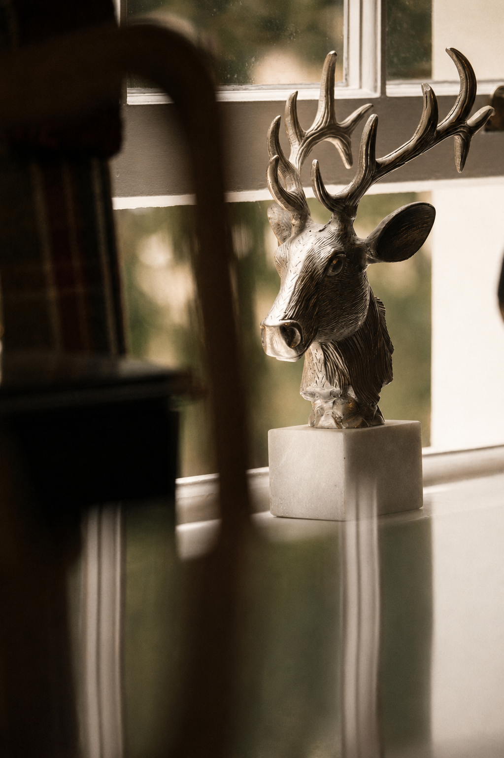 Stag sculpture displayed inside the Digby Associates office.